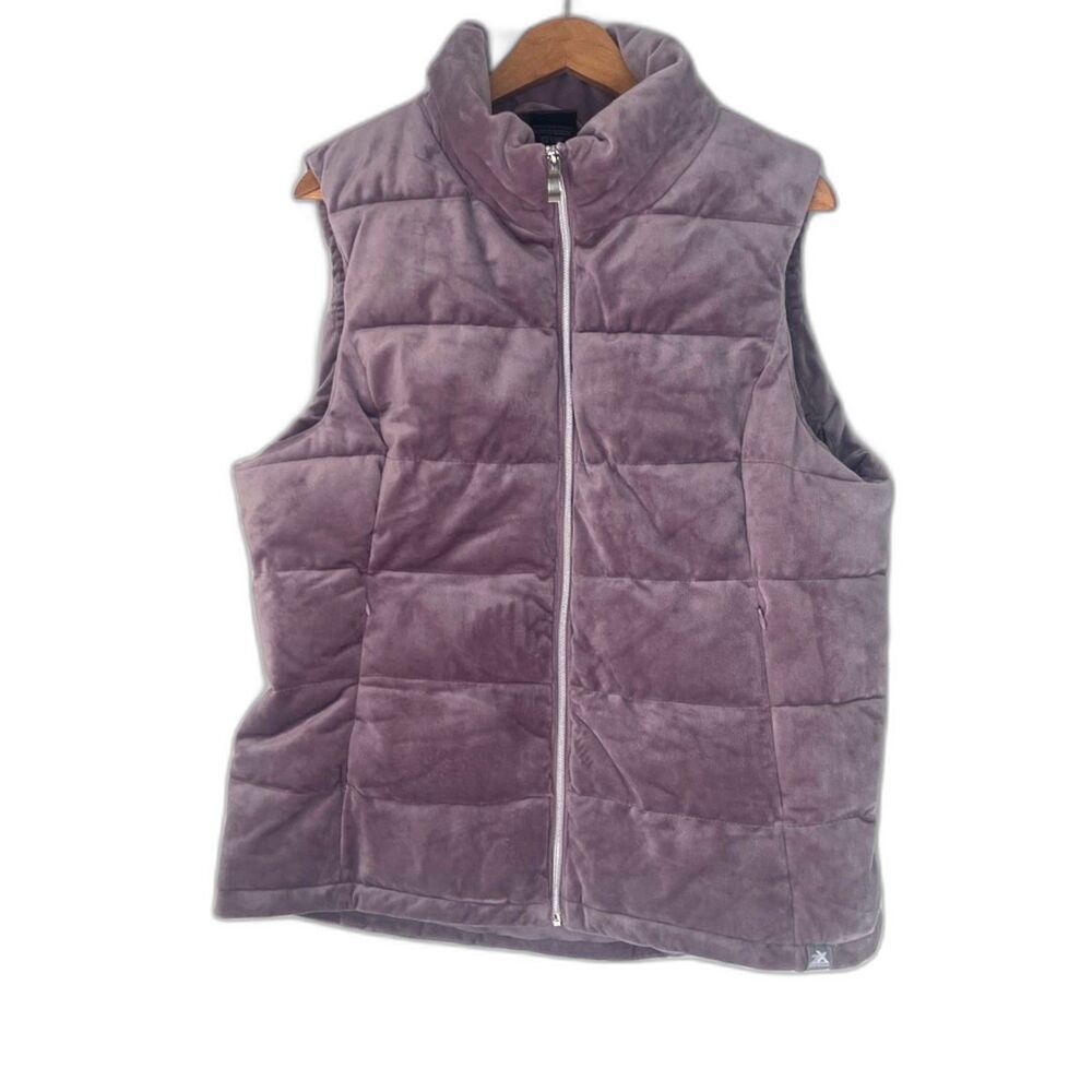 Zeroxposur Quilted Sleeveless Puffy Vest‎ Size XL Lavender Zip Front Layer Cozy